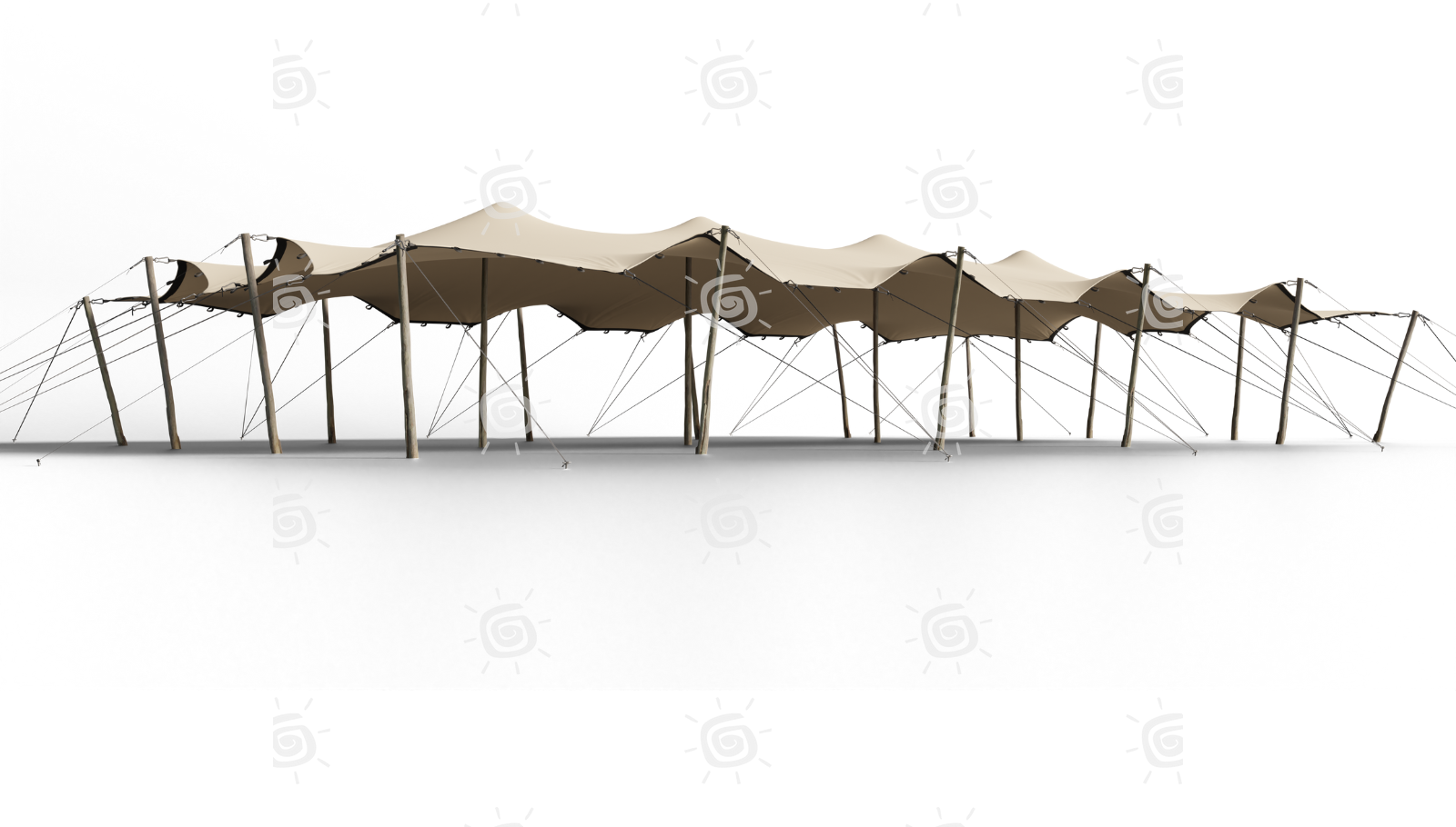 Beduínský stretch stan 10 x 21,5